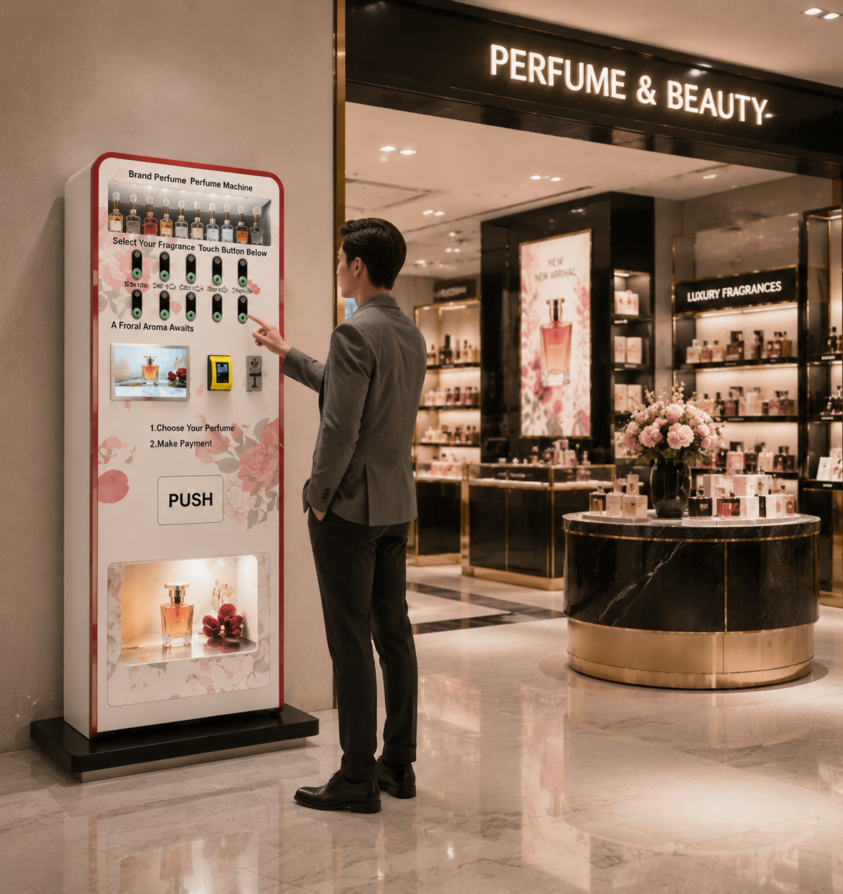 Perfume Fragrance Sale - Автомат по продаже парфюмерии FL: верхний