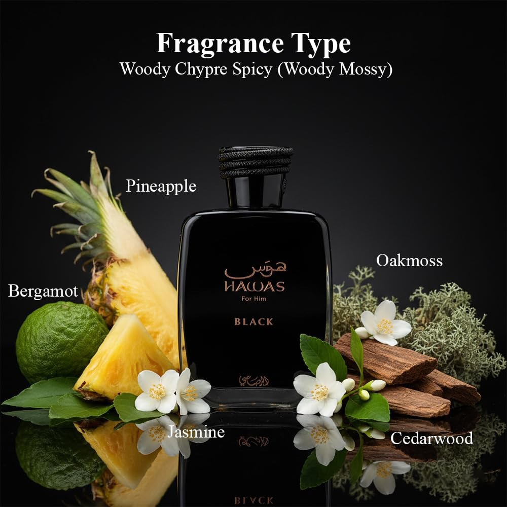 Hawas Black от Rasasi для мужч – обзор и цена Perfume Fragrance Man